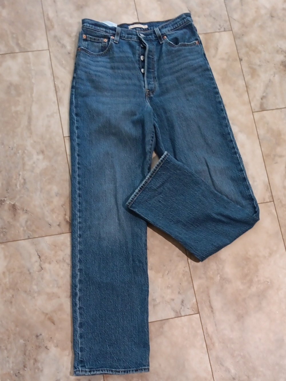 Womens Levis Ribcage Straight Denim Jeans